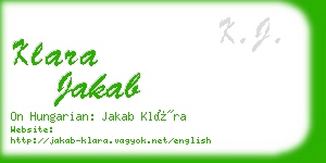 klara jakab business card